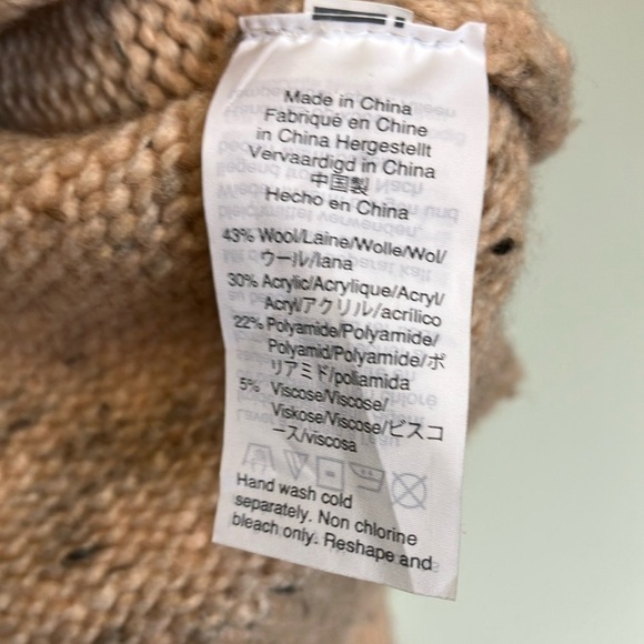 Madewell wool blend quarter zip Cozy Tan Sweater - Picture 5 of 6